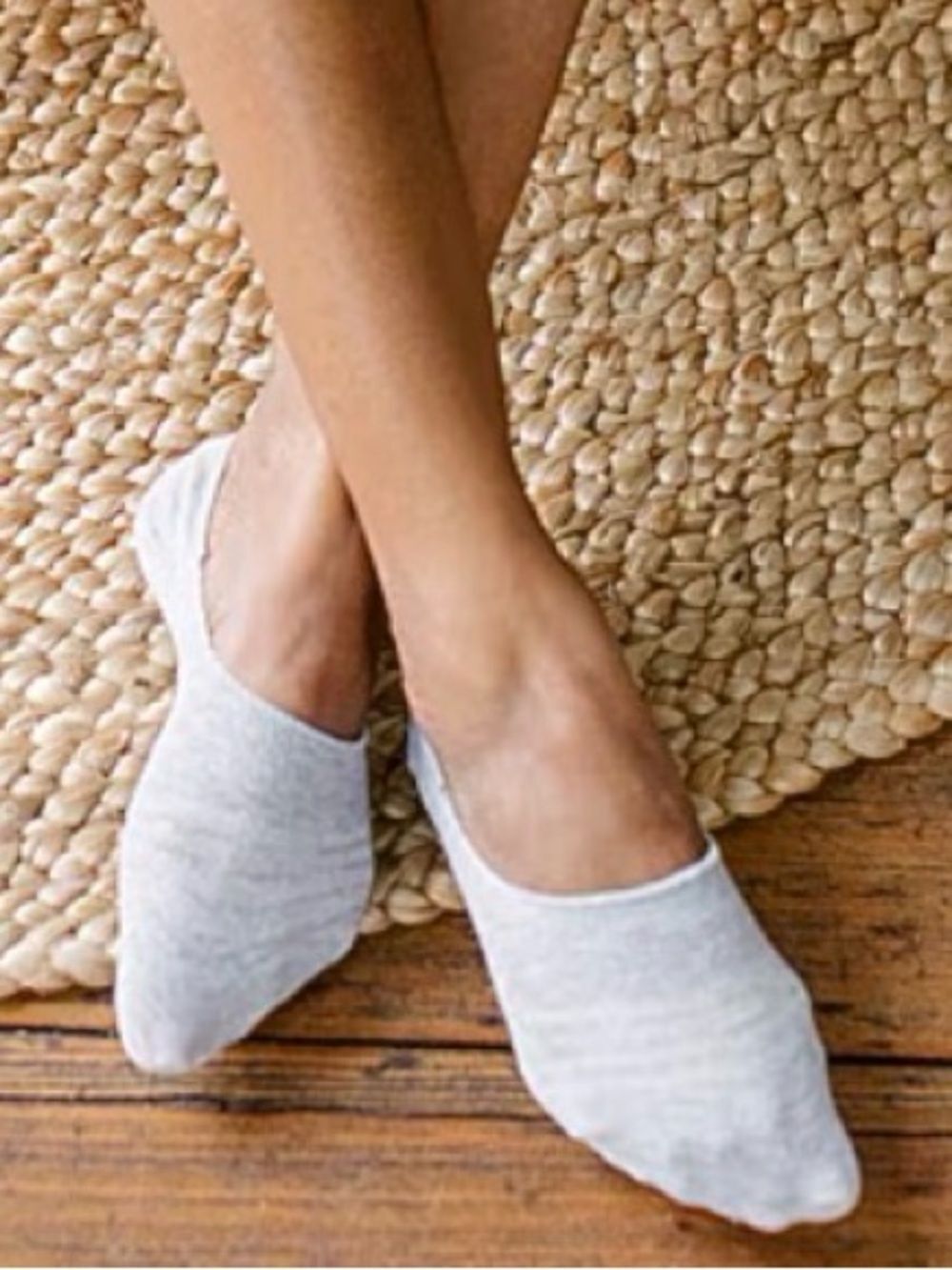 Peds Women’s Zoned Cushion No Slip Mid Cut No Show Socks 6-Pack White 5-10 NWT